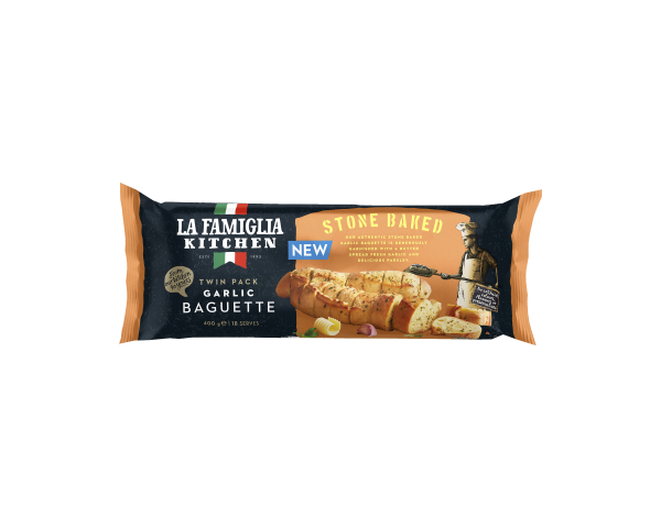 La Famiglia Bread Stone Baked Baguette Garlic 400 g
