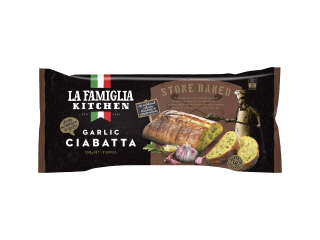 La Famiglia Bread Stone Baked Garlic Ciabatta 330 g